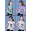 Детская футболка(девочка), 5-6-7-8 лет, медвежонок