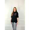 Молодежная женская футболка OVERSIZE 44-48 подвеска Чёрный Молодежная женская футболка OVERSIZE 44-48 подвеска Чёрный