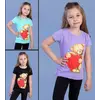 Детская футболка (девочка),  5-6-7-8 лет, медвежонок с сердечком