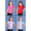 Детская футболка  (девочка), 3-4-5-6 лет, фламинго