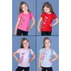 Детская футболка  (девочка), 3-4-5-6 лет, фламинго Детская футболка  (девочка), 3-4-5-6 лет, фламинго