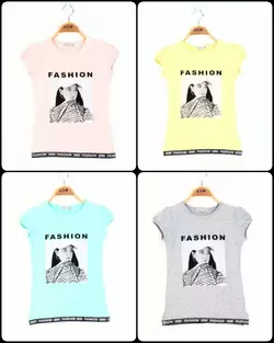 Детская футболка  (девочка), 5-6-7-8 лет ,FASHION Детская футболка  (девочка), 5-6-7-8 лет ,FASHION