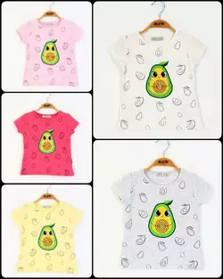 Детская  футболка  (девочка),  1-2-3-4 года,  авакадо