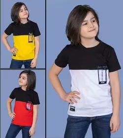 Детская футболка(МАЛЬЧИК), 8-10-12-14 лет, двухцветная .