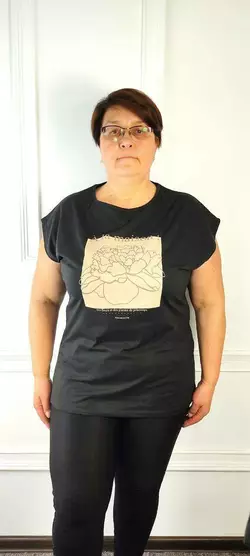 Женская футболка, батал 52-62рр, Mansion, черный