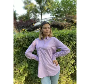 Стильные женские рубашки  46-54 котик радуга Розовый Стильные женские рубашки  46-54 котик радуга Розовый