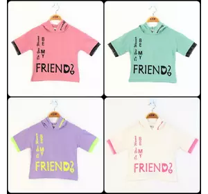 Детская укороченная футболка(девочка), 5-6-7-8 лет, Friend