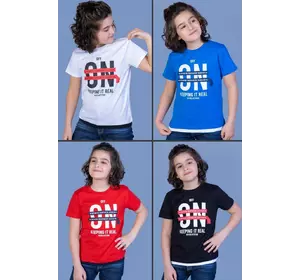 Детская футболка(МАЛЬЧИК), 5-6-7-8 лет, off ON.